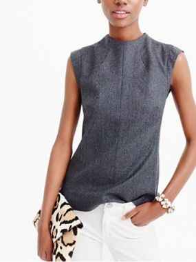 J. Crew Collection Wool Mockneck Top